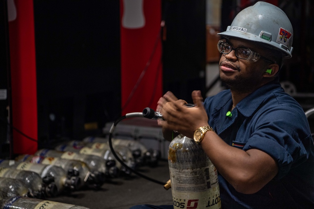 Reagan Sailors conduct daily operations