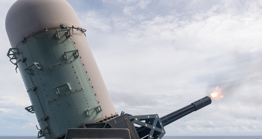 USS America (LHA 6) Conducts MK-15 Phalanx Close-In Weapon System (CIWS) Shoot