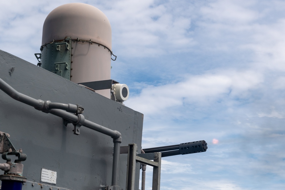 USS America (LHA 6) Conducts MK-15 Phalanx Close-In Weapon System (CIWS) Shoot