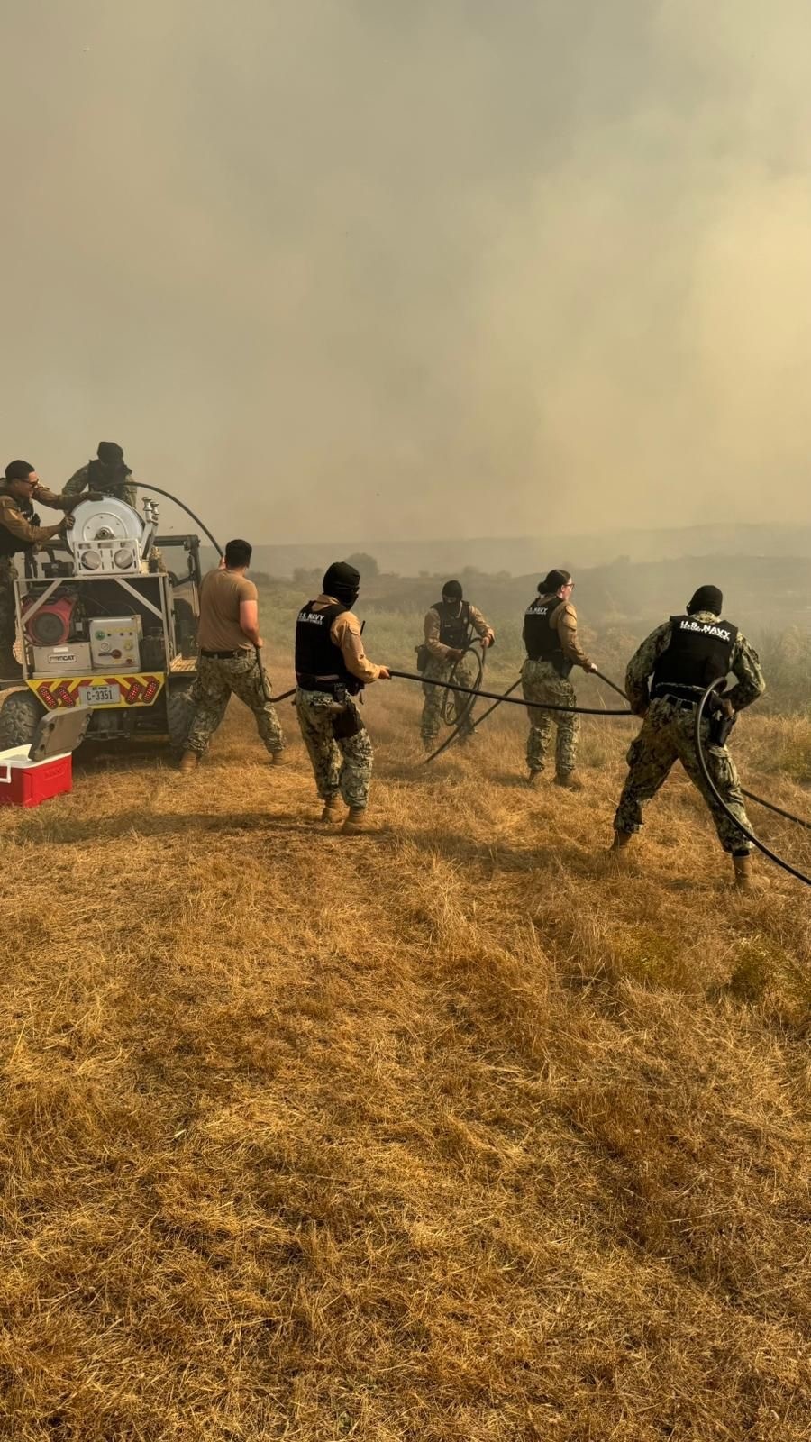 Navy Sailors Fight Local Forest Fires at Navy Transmitter Facility Niscemi