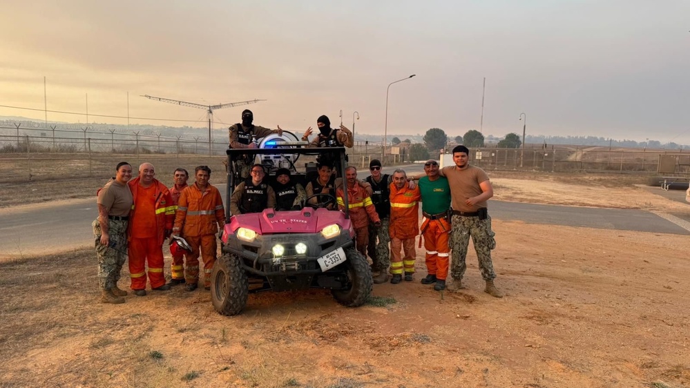 Navy Sailors Fight Local Forest Fires at Navy Transmitter Facility Niscemi
