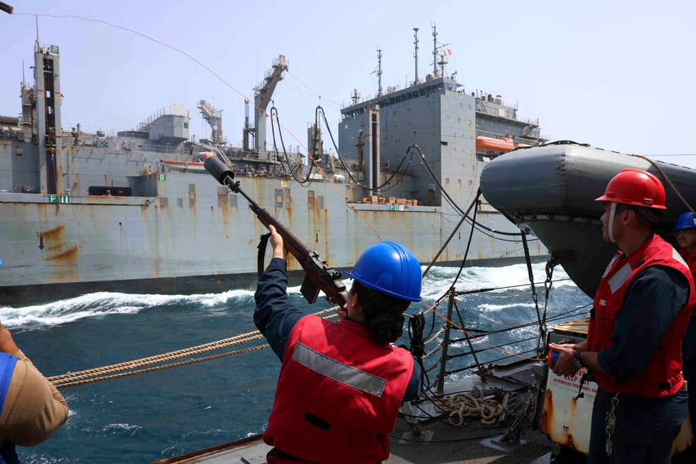 USS FORREST SHERMAN (DDG 98) CONDUCTS RAS