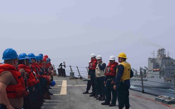 USS FORREST SHERMAN (DDG 98) CONDUCTS RAS