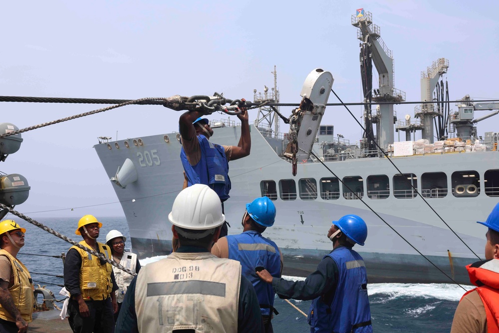 USS FORREST SHERMAN (DDG 98) CONDUCTS RAS