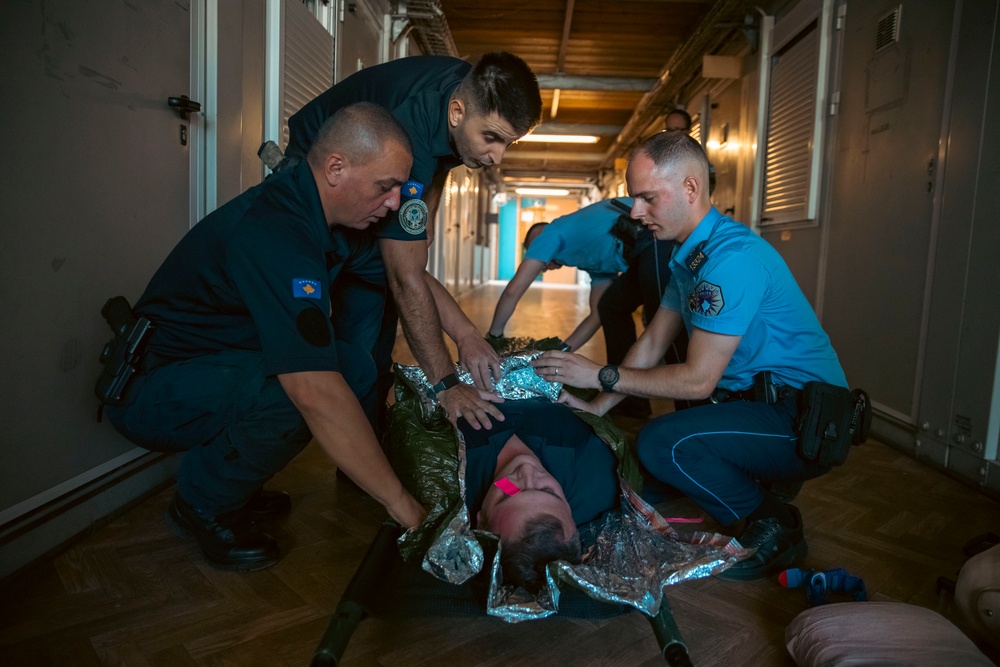 KFOR RC-E provides Kosovo Police a U.S. Army’s Tactical Combat Casualty Care course