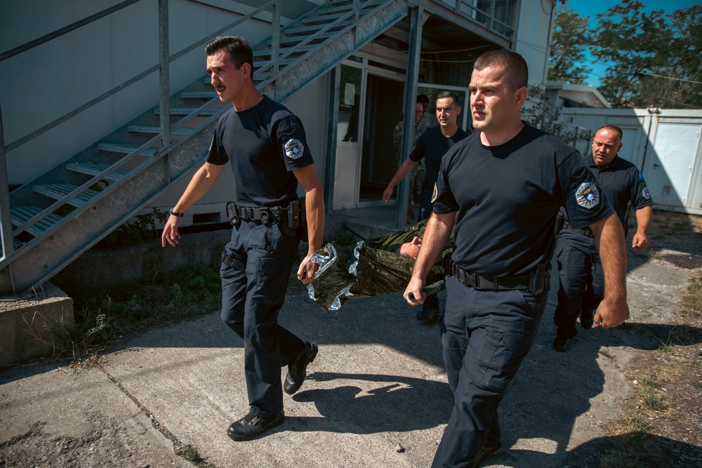 KFOR RC-E provides Kosovo Police a U.S. Army’s Tactical Combat Casualty Care course