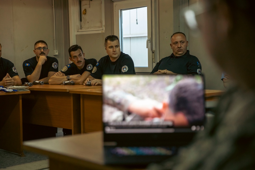 KFOR RC-E provides Kosovo Police a U.S. Army’s Tactical Combat Casualty Care course