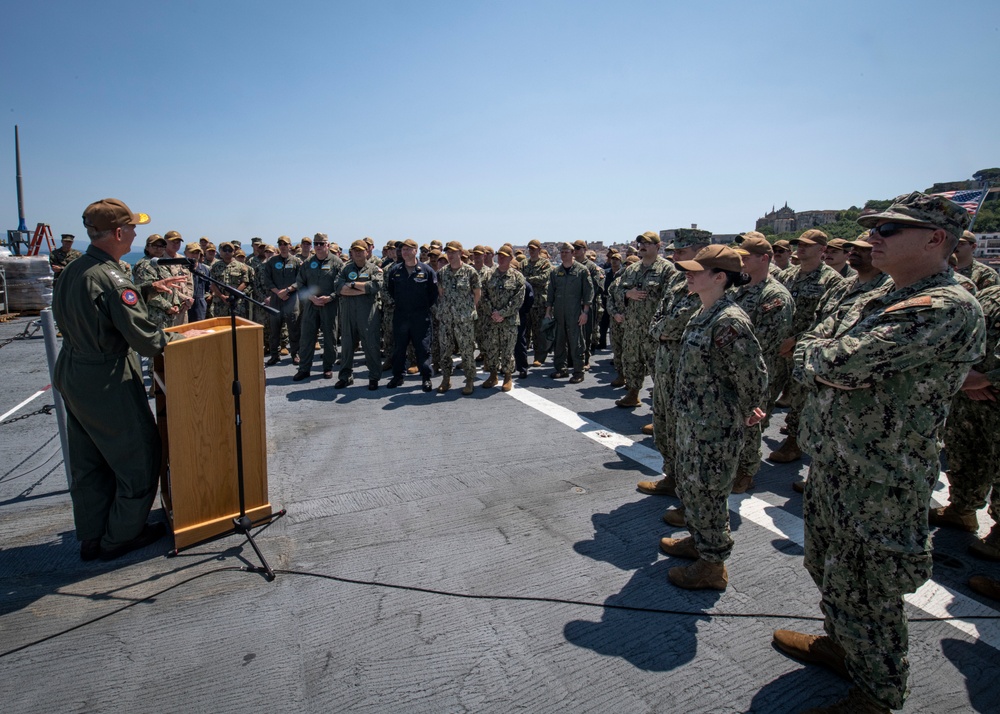 U.S. 6th Fleet embarks USS Mount Whitney
