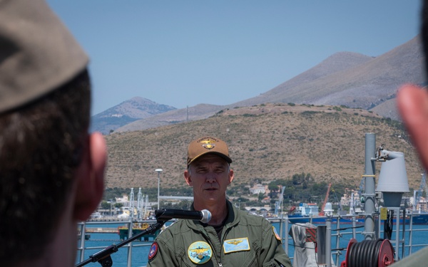 U.S. 6th Fleet embarks USS Mount Whitney