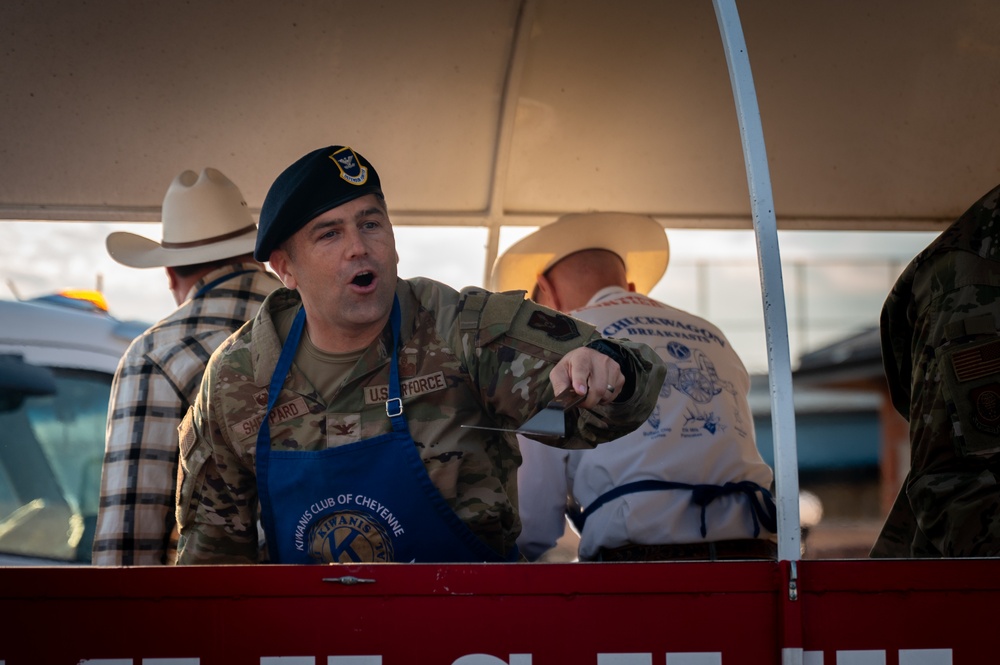 90MW and 20AF Commanders at Cheyenne Pancake Breakfast