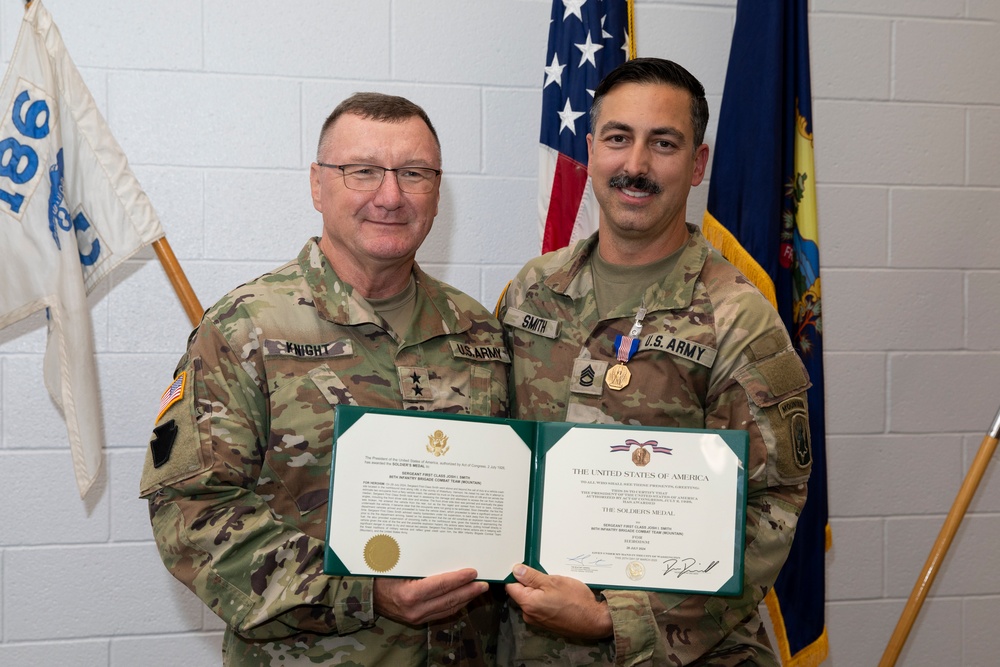 U.S. Army Soldier’s Medal for 86th IBCT (MTN) Service Member