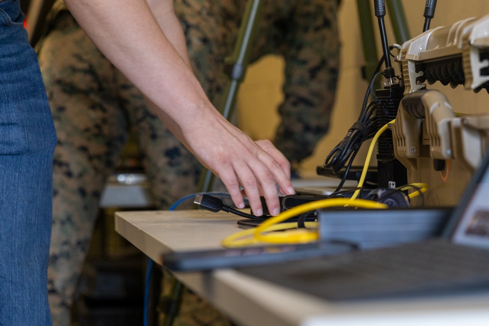 Marines with Advanced Infantry Training Battalion utilize a Vidterra Compass to Assess Students