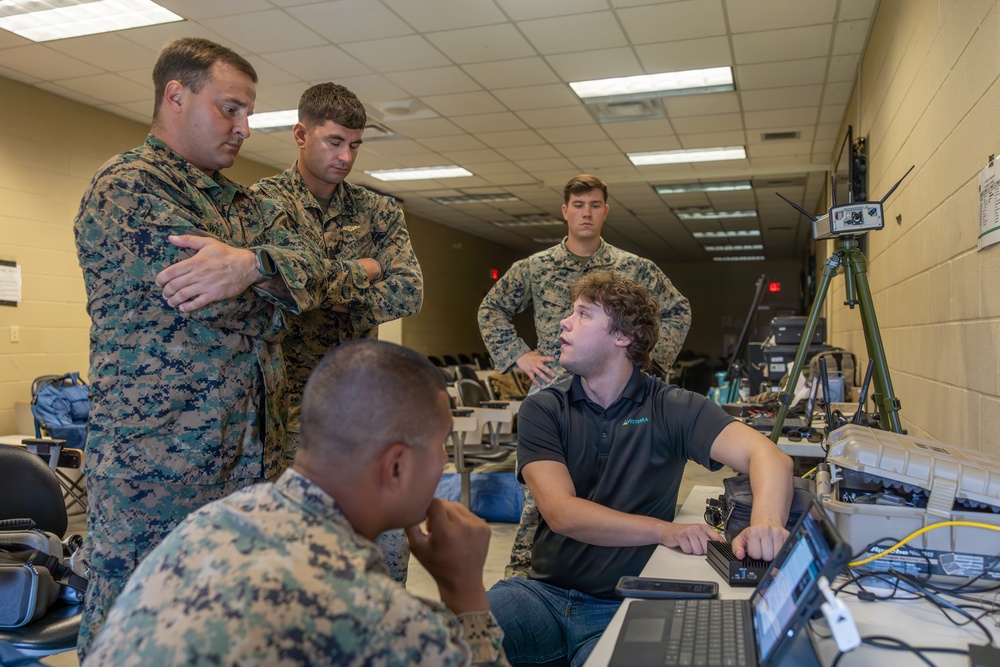 Marines with Advanced Infantry Training Battalion utilize a Vidterra Compass to Assess Students