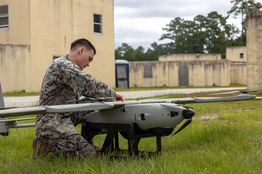 Marines with Advanced Infantry Training Battalion utilize a Vidterra Compass to Assess Students
