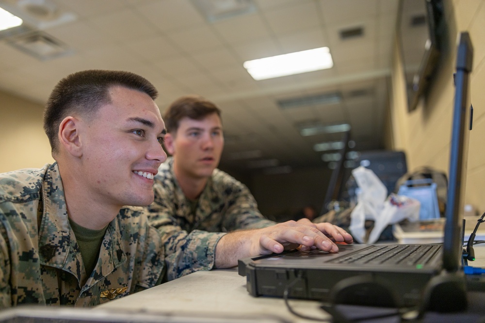 Marines with Advanced Infantry Training Battalion utilize a Vidterra Compass to Assess Students