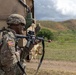 Soldier looks for enemy contact