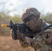 Soldier looks for enemy contact