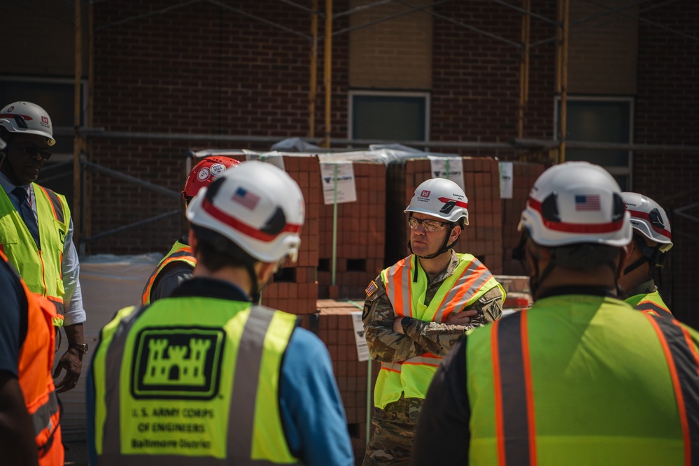 USACE North Atlantic Division Commander visits Baltimore District project sites