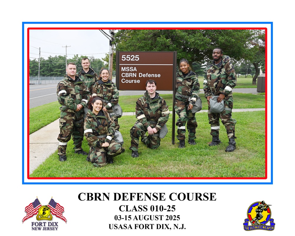 JB MDL - ASA Fort Dix CBRN Defense Course Class 010-25