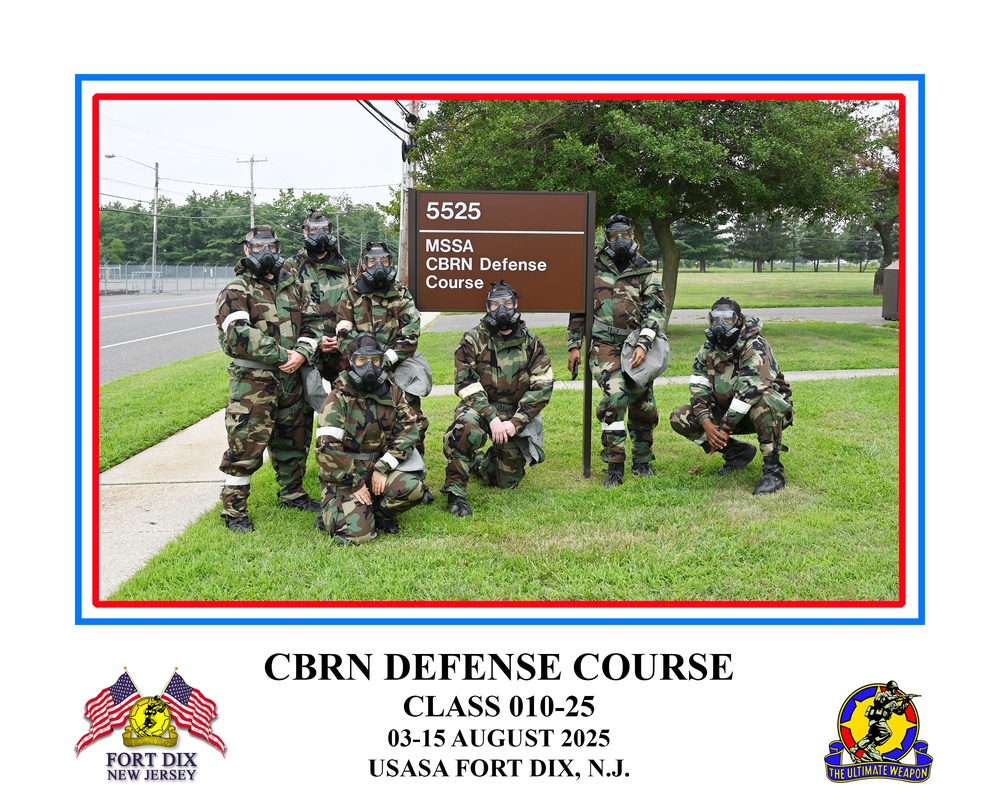 JB MDL - ASA Fort Dix CBRN Defense Course Class 010-25