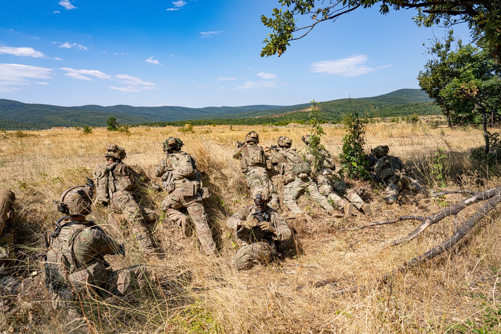 Charlie Company, 2nd Battalion, 502nd Infantry Regiment, CALFX at Novo Selo Training Area, Bulgaria