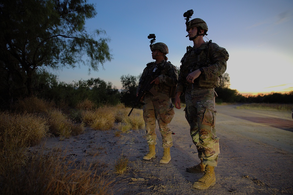 Army National Guard Military Police operate Black Hornet Drones in McAllen, Texas