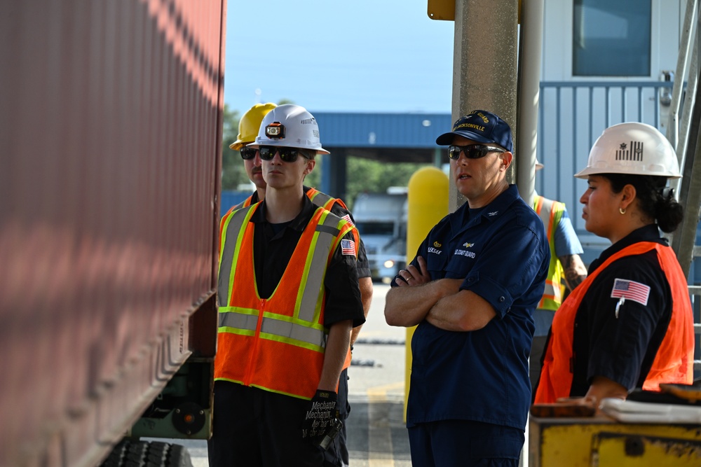 U.S. Coast Guard, partner agencies conduct Multi-Agency Strike Force Operation at Blount Island Marine Terminal