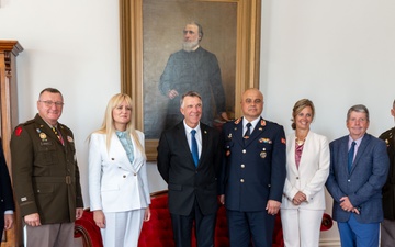 Vermont National Guard members meet with Vermont Governor and Delegation from North Macedonia