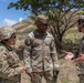 Sgt. Maj. of the Army Michael R. Weimer talks with Command Sgt. Maj. Gregory Betty and Command Sgt. Maj. Lorraine Smith
