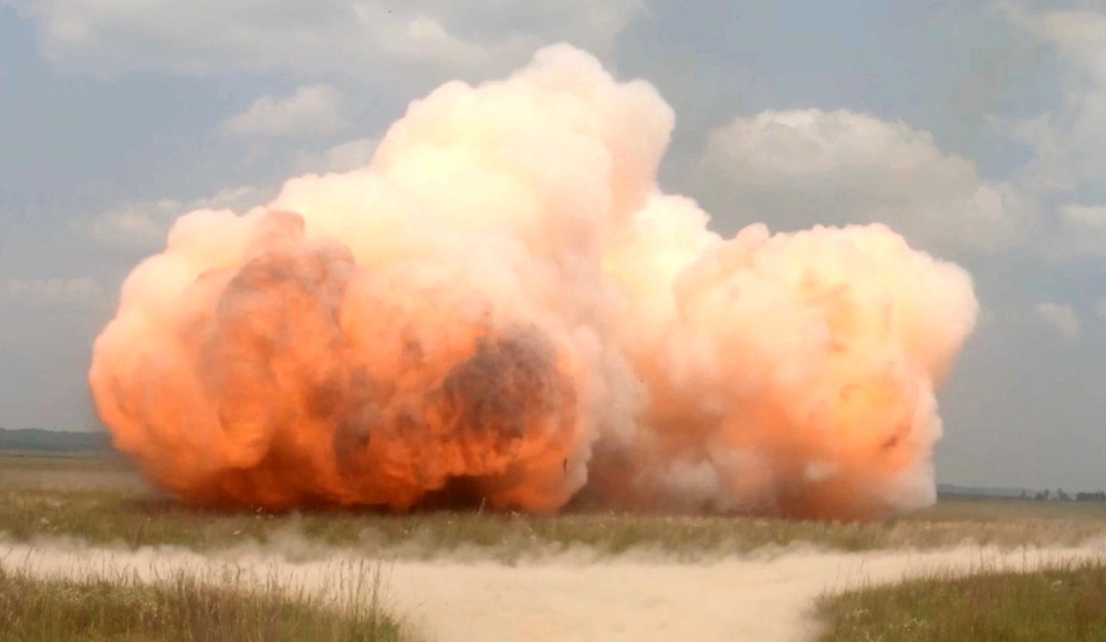 Combat engineers conduct 2,000-pound mine clearing line charge op at Fort McCoy