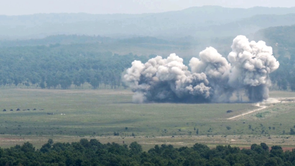 Combat engineers conduct 2,000-pound mine clearing line charge op at Fort McCoy