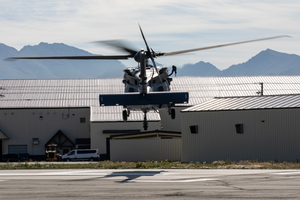 AKANG 210th RQS launches HH-60 Jolly Green II for novel flight from JBER