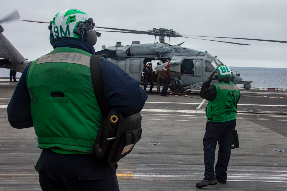 Abraham Lincoln conducts flight operations