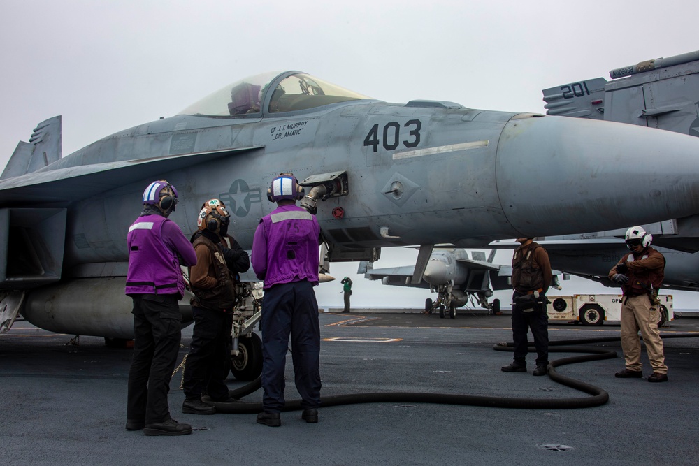 Abraham Lincoln conducts flight operations