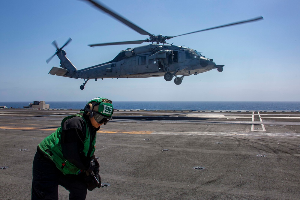 Abraham Lincoln conducts flight operations