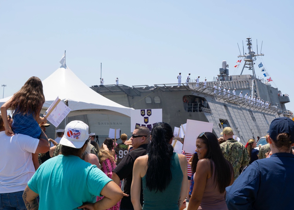 USS Savannah (LCS 28) Returns To Homeport
