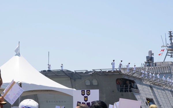USS Savannah (LCS 28) Returns To Homeport