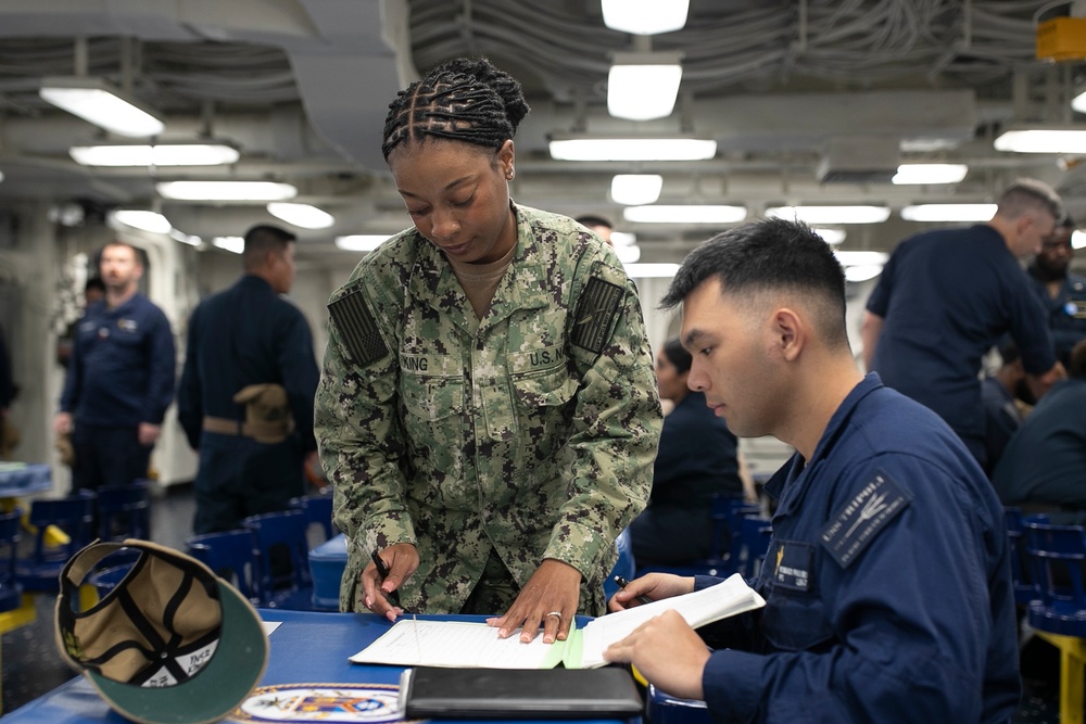 Tripoli Sailors Conduct Zone Inspections