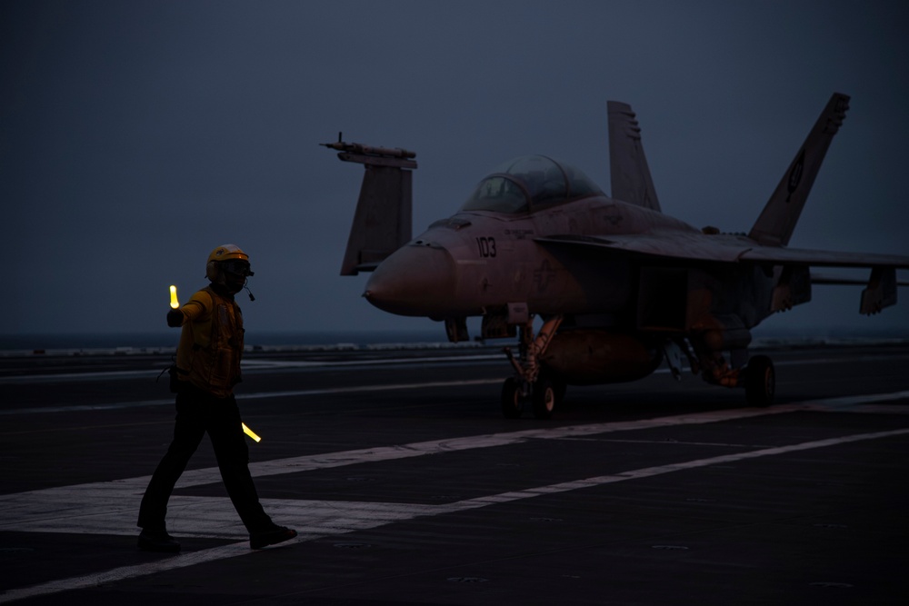 Abraham Lincoln conducts routine flight operations