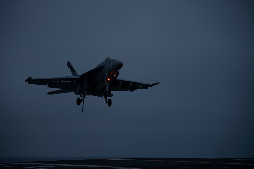 Abraham Lincoln conducts routine flight operations