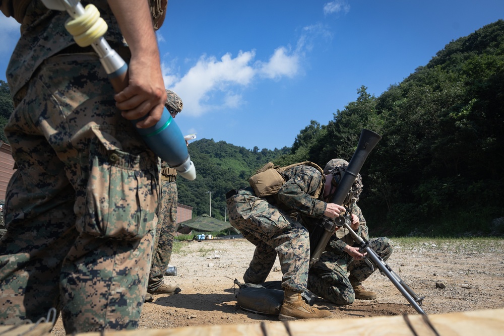2/23 Marines Conduct Mortar Range during KMEP 25.2