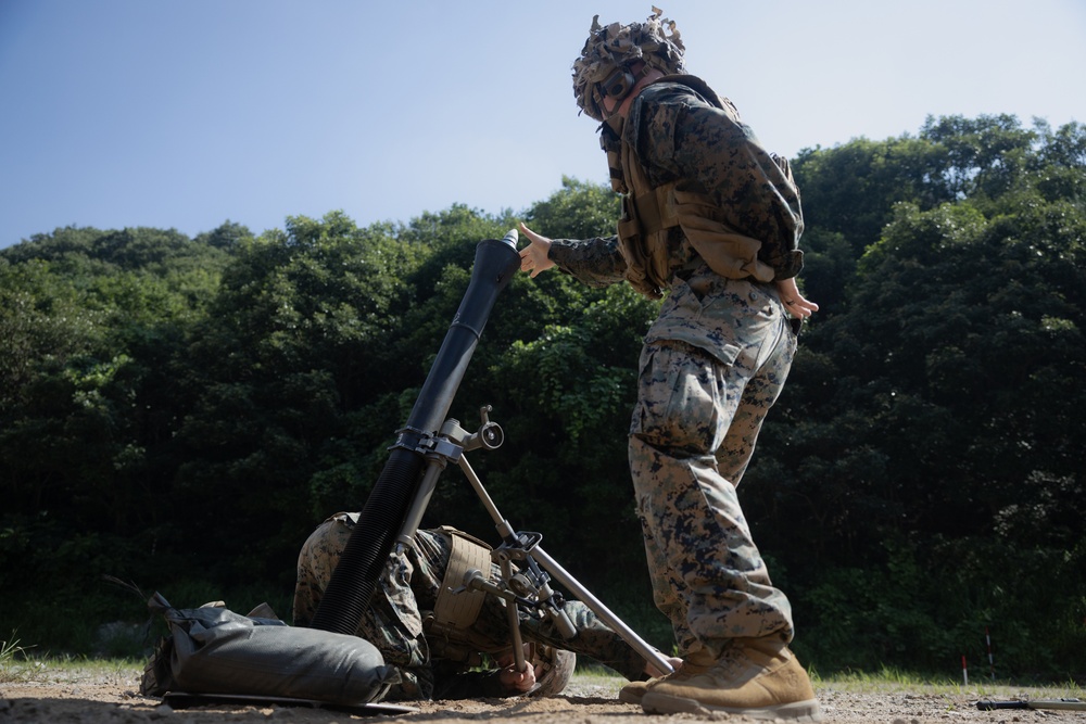 2/23 Marines Conduct Mortar Range during KMEP 25.2