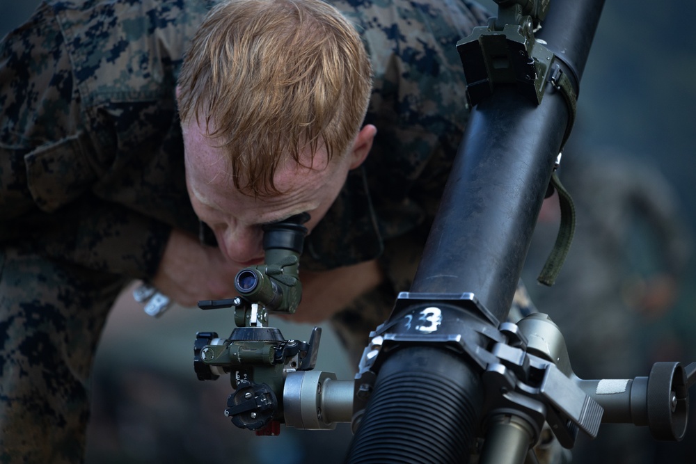 2/23 Marines Conduct Mortar Range during KMEP 25.2