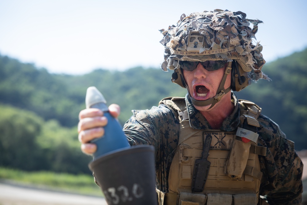 2/23 Marines Conduct Mortar Range during KMEP 25.2