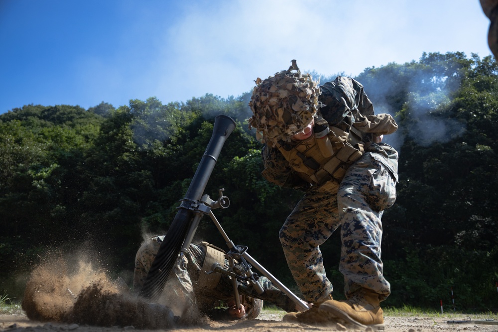 2/23 Marines Conduct Mortar Range during KMEP 25.2