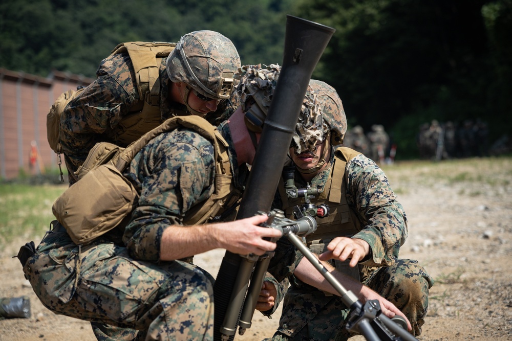 2/23 Marines Conduct Mortar Range during KMEP 25.2