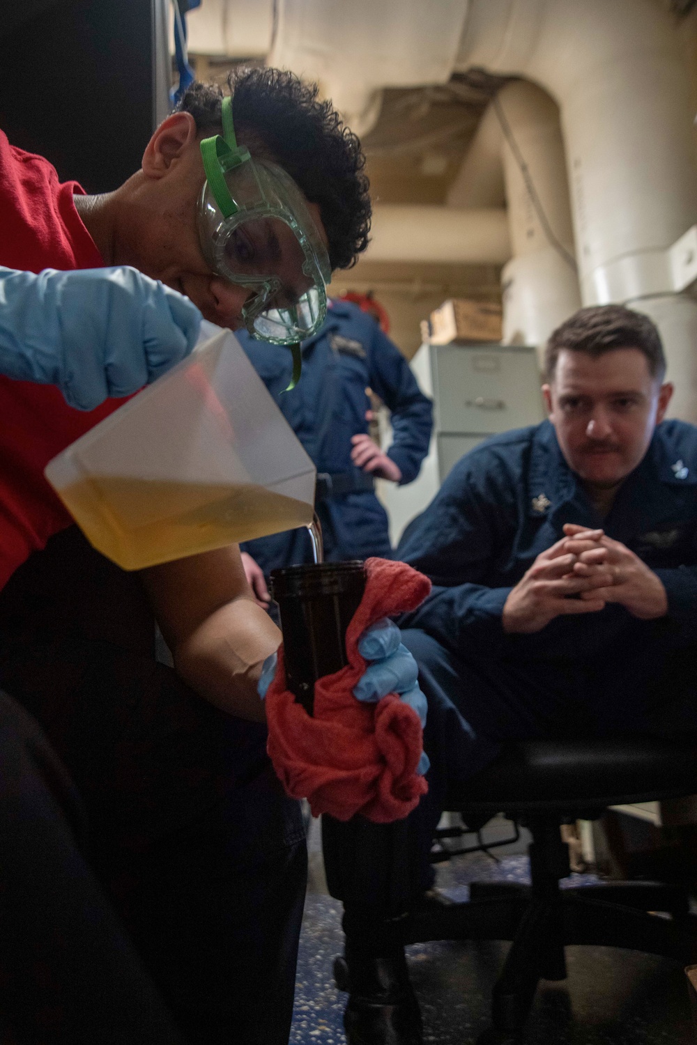 USS America (LHA 6) Sailors Conduct Maintenance
