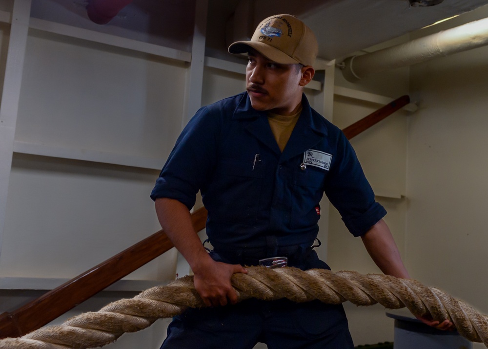 USS Theodore Roosevelt Line Handling