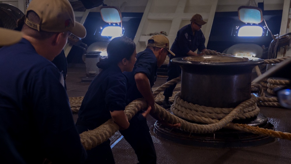 USS Theodore Roosevelt Line Handling