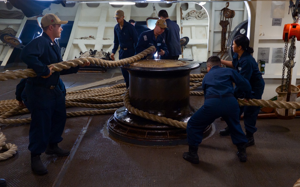 USS Theodore Roosevelt Line Handling